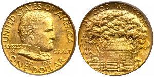 1 Dollar Vereinigten Staaten von Amerika (1776 - ) Gold Ulysses S. Grant (1822-1885)