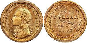 1 Dollar Vereinigten Staaten von Amerika (1776 - ) Gold Thomas Jefferson (1743-1826)