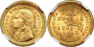 1 Dollar Vereinigten Staaten von Amerika (1776 - ) Gold Thomas Jefferson (1743-1826)