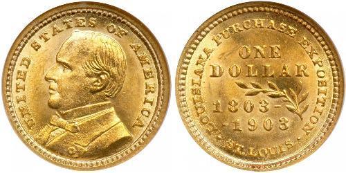 1 Dollar Vereinigten Staaten von Amerika (1776 - ) Gold William McKinley, Jr. (1843 - 1901)