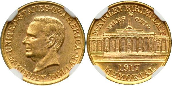 1 Dollar Vereinigten Staaten von Amerika (1776 - ) Gold William McKinley, Jr. (1843 - 1901)