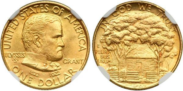 1 Dollar Vereinigten Staaten von Amerika (1776 - ) Gold Ulysses S. Grant (1822-1885)