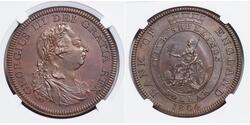 1 Dollar Vereinigtes Königreich von Großbritannien und Irland (1801-1922) Kupfer Georg III (1738-1820)