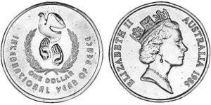 1 Dollar Australien (1939 - ) Kupfer/Aluminium/Nickel Elizabeth II (1926-2022)