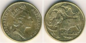 1 Dollar Australien (1939 - ) Kupfer/Aluminium/Nickel Elizabeth II (1926-2022)