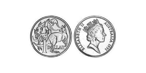 1 Dollar Australien (1939 - ) Kupfer/Aluminium/Nickel Elizabeth II (1926-2022)