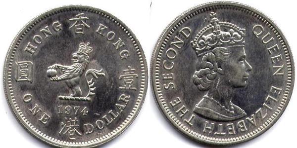 1 Dollar Hongkong Kupfer/Nickel 