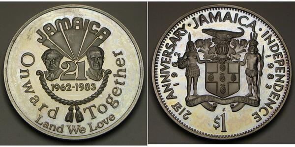1 Dollar Jamaika (1962 - ) Kupfer/Nickel 