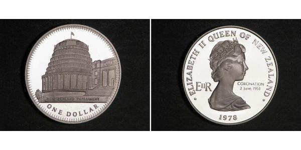 1 Dollar Neuseeland Kupfer/Nickel Elizabeth II (1926-2022)