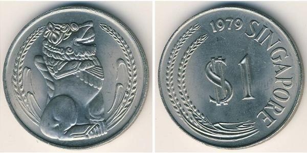 1 Dollar Singapur Kupfer/Nickel 