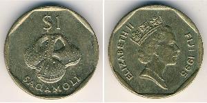 1 Dollar Fidji Laiton Elizabeth II (1926-2022)