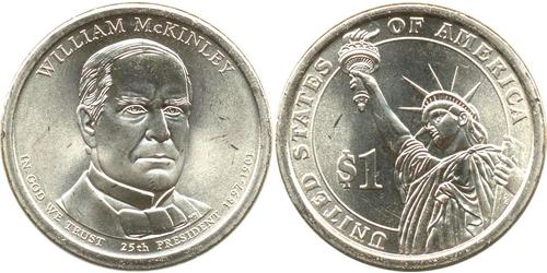 1 Dollar Vereinigten Staaten von Amerika (1776 - ) Messing William McKinley, Jr. (1843 - 1901)