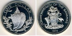 1 Dollar Bahamas Silber 