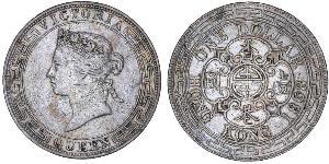 1 Dollar Hongkong Silber Eduard VII (1841-1910)