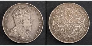 1 Dollar Straits Settlements (1826 - 1946) Silber Eduard VII (1841-1910)