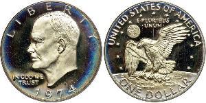 1 Dollar Vereinigten Staaten von Amerika (1776 - ) Silber Dwight  Eisenhower (1890-1969)