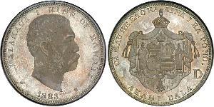 1 Dollar Vereinigten Staaten von Amerika (1776 - ) Silber David Kalākaua