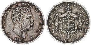 1 Dollar Vereinigten Staaten von Amerika (1776 - ) Silber David Kalākaua