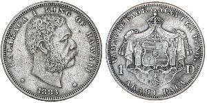 1 Dollar Vereinigten Staaten von Amerika (1776 - ) Silber David Kalākaua