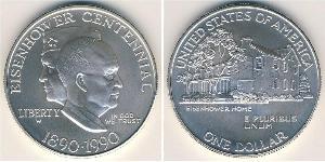 1 Dollar Vereinigten Staaten von Amerika (1776 - ) Silber Dwight  Eisenhower (1890-1969)