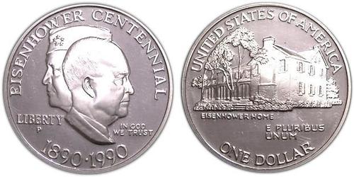 1 Dollar Vereinigten Staaten von Amerika (1776 - ) Silber Dwight  Eisenhower (1890-1969)