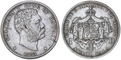 1 Dollar Vereinigten Staaten von Amerika (1776 - ) Silber David Kalākaua