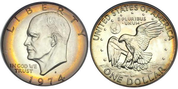 1 Dollar Vereinigten Staaten von Amerika (1776 - ) Silber Dwight  Eisenhower (1890-1969)