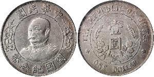 1 Dollar Volksrepublik China Silber Li Yuanhong (1864 - 1928)