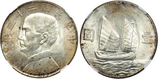 1 Dollar Volksrepublik China Silber 