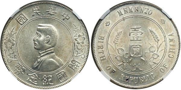 1 Dollar Volksrepublik China Silber 
