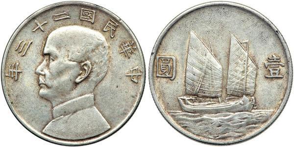 1 Dollar Volksrepublik China Silber 