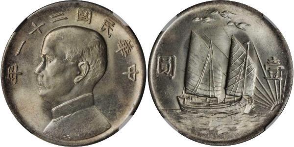 1 Dollar Volksrepublik China Silber 