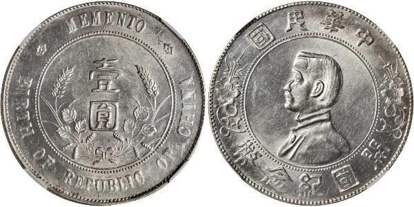 1 Dollar Volksrepublik China Silber 