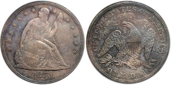 1 Dollar Vereinigten Staaten von Amerika (1776 - ) Silber/Kupfer 