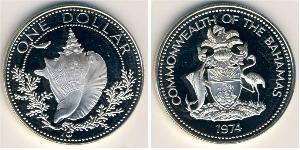 1 Dollar Bahamas Silver 