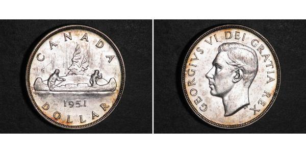1 Dollar Canada Silver George VI (1895-1952)