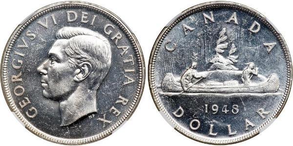 1 Dollar Canada Silver George VI (1895-1952)