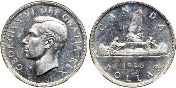 1 Dollar Canada Silver George VI (1895-1952)