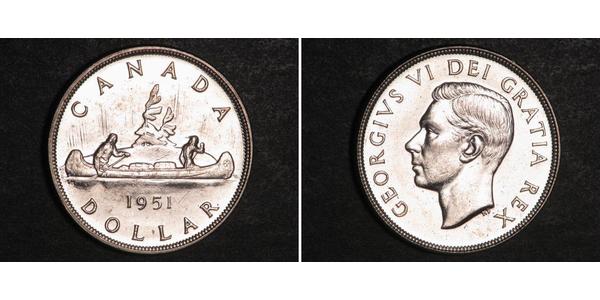 1 Dollar Canada Silver George VI (1895-1952)