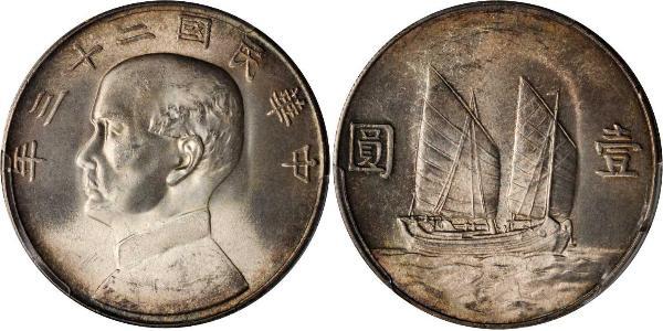 1 Dollar China Silver 