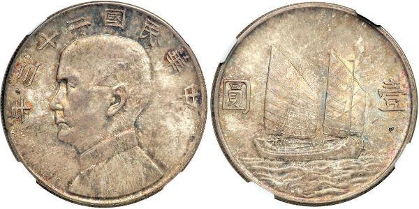 1 Dollar China Silver 