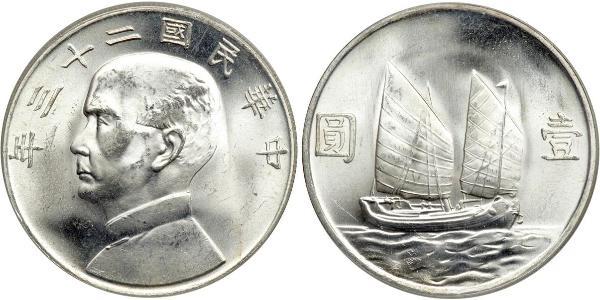 1 Dollar China Silver 