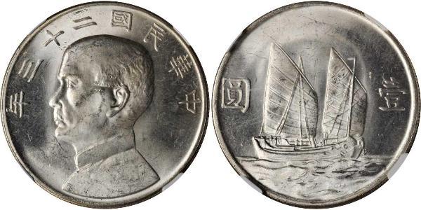 1 Dollar China Silver 