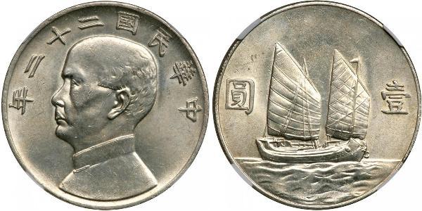 1 Dollar China Silver 