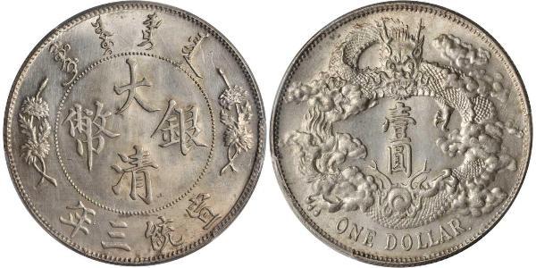 1 Dollar China Silver 