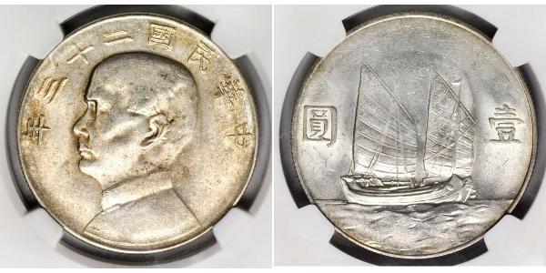 1 Dollar China Silver 