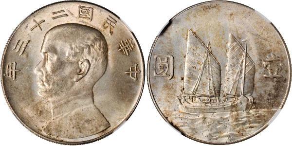 1 Dollar China Silver 