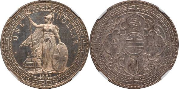 1 Dollar Hong Kong / British Empire (1497 - 1949) Silver 