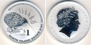 1 Dollar New Zealand Silver 