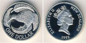 1 Dollar New Zealand Silver 